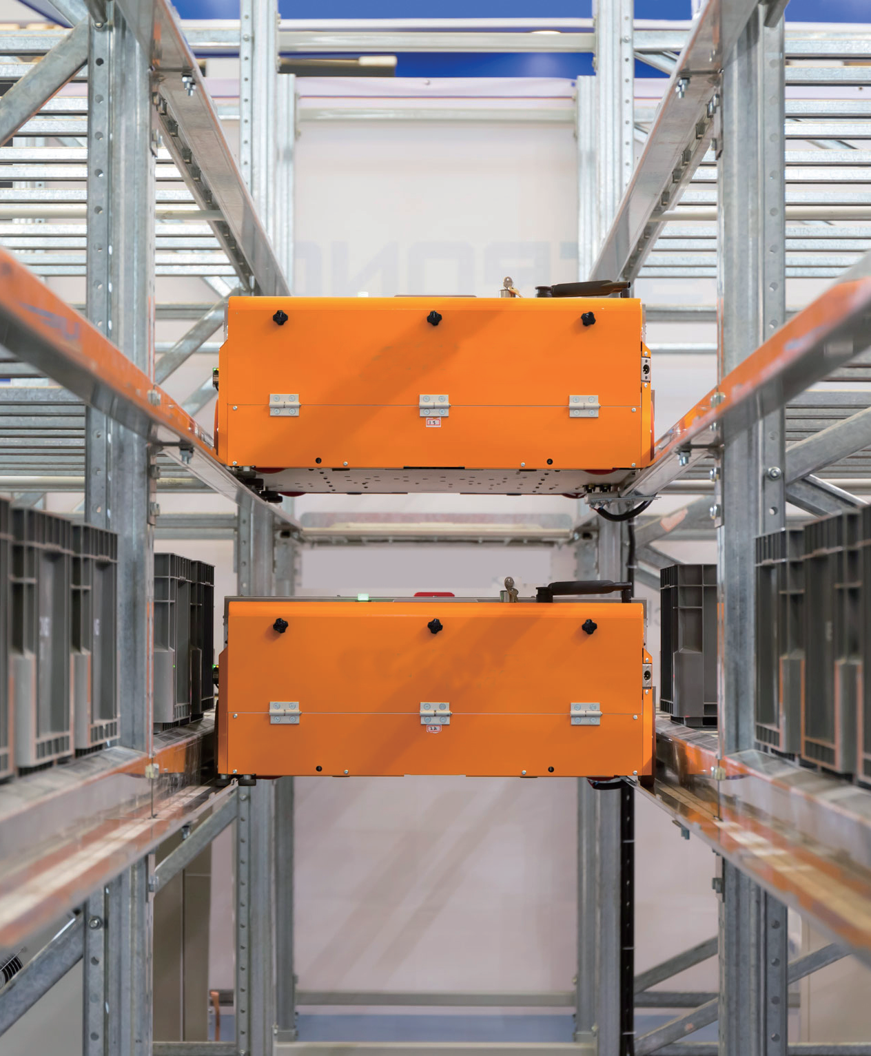 Shuttle Vehicle MiniLoad AS/RS Hệ thống AS/RS Mini-load sử dụng Xe Con Thoi