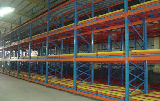 Push Back Racking kệ đẩy lùi