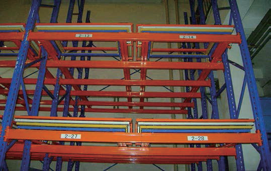 Push Back Racking kệ đẩy lùi