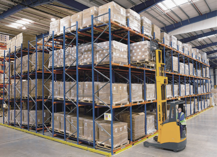 Push Back Racking kệ đẩy lùi